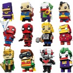 New Brickheadz Avengers 3 Infinity War Marvel Super Hero Brick Heads Ironman Spiderman Building Bocks Headz Kid Toy With Legoing