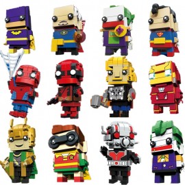 New Brickheadz Avengers 3 Infinity War Marvel Super Hero Brick Heads Ironman Spiderman Building Bocks Headz Kid Toy With Legoing