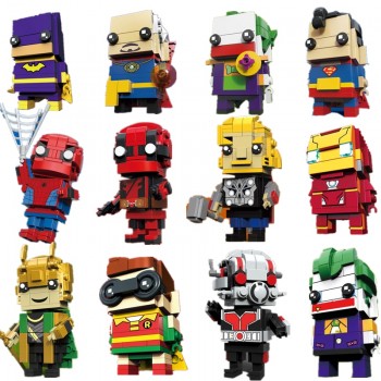 New Brickheadz Avengers 3 Infinity War Marvel Super Hero Brick Heads Ironman Spiderman Building Bocks Headz Kid Toy With Legoing