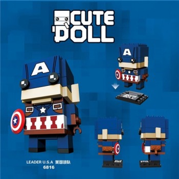 New Brickheadz Avengers 3 Infinity War Marvel Super Hero Brick Heads Ironman Spiderman Building Bocks Headz Kid Toy With Legoing