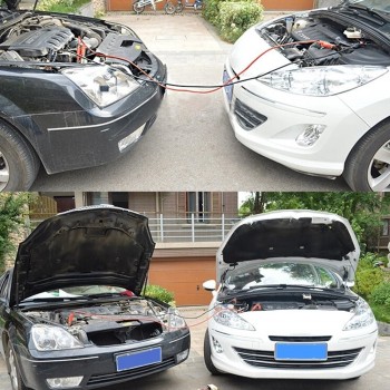 2.5M 400A 5MM Durable Copper Clad Aluminum Car Emergency Ignition Jump Starter Leads Wire Battery Booster Cable