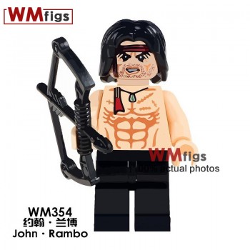 Legoings Movie Stars Famous People Figures Legoings John Rambo Rocky Lara Croft Alpacino Tom Baker Building Blocks Kids Toys