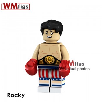 Legoings Movie Stars Famous People Figures Legoings John Rambo Rocky Lara Croft Alpacino Tom Baker Building Blocks Kids Toys