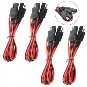 4pcs SAE to SAE Extension Cable Wire Quick Disconnect Connector For Car Motorcycle M8617