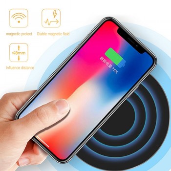 Promotion!! Ultra Slim QI Wireless Charger,Charging Pad,ABS Frame for iPhone X/iPhone 8/8 Plus Galaxy S8/Note 8/S7/S7 Edge Black