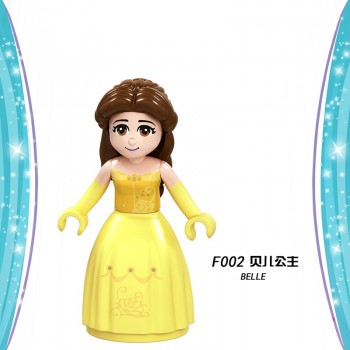 Beauty and The Beast Figures Elsa Mermaid Cinderella Belle princess Compatible LegoINGly Building Blocks Toys Gifts for Children