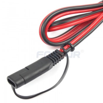 FOXSUR 150CM SAE to SAE Extension Cable 16 AWG 2 Pin Wire Harness Heavy Duty DC Cord Quick Disconnect/Connect SAE Leads with Cap