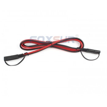 FOXSUR 150CM SAE to SAE Extension Cable 16 AWG 2 Pin Wire Harness Heavy Duty DC Cord Quick Disconnect/Connect SAE Leads with Cap
