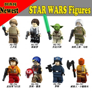 For LEGOING Star Wars Figures Yoda Luke Han Solo Rebel Pilots Sabine Wren Leia Starwars self Bricks Building Blocks Toys 75208