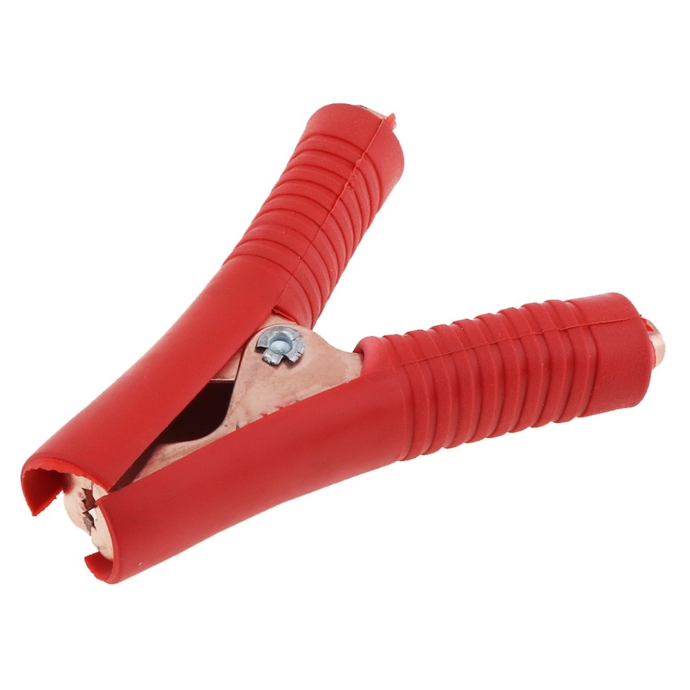 5Pairs Universal 100A 90mm Copperized Iron Car Vehicle Battery Test Alligator Clips with Soft Silica Gel Insulated Jacket