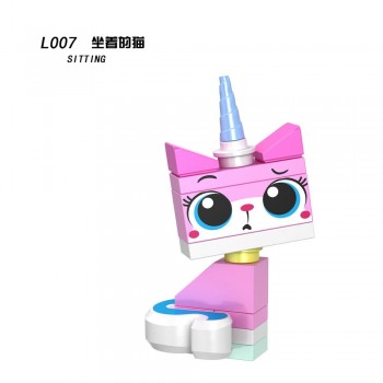 For legoing Super Heroes Friends Movies Unikitty Angry Astro Queasy Biznis Kitty Glasses Building Block Toys legoing Figures