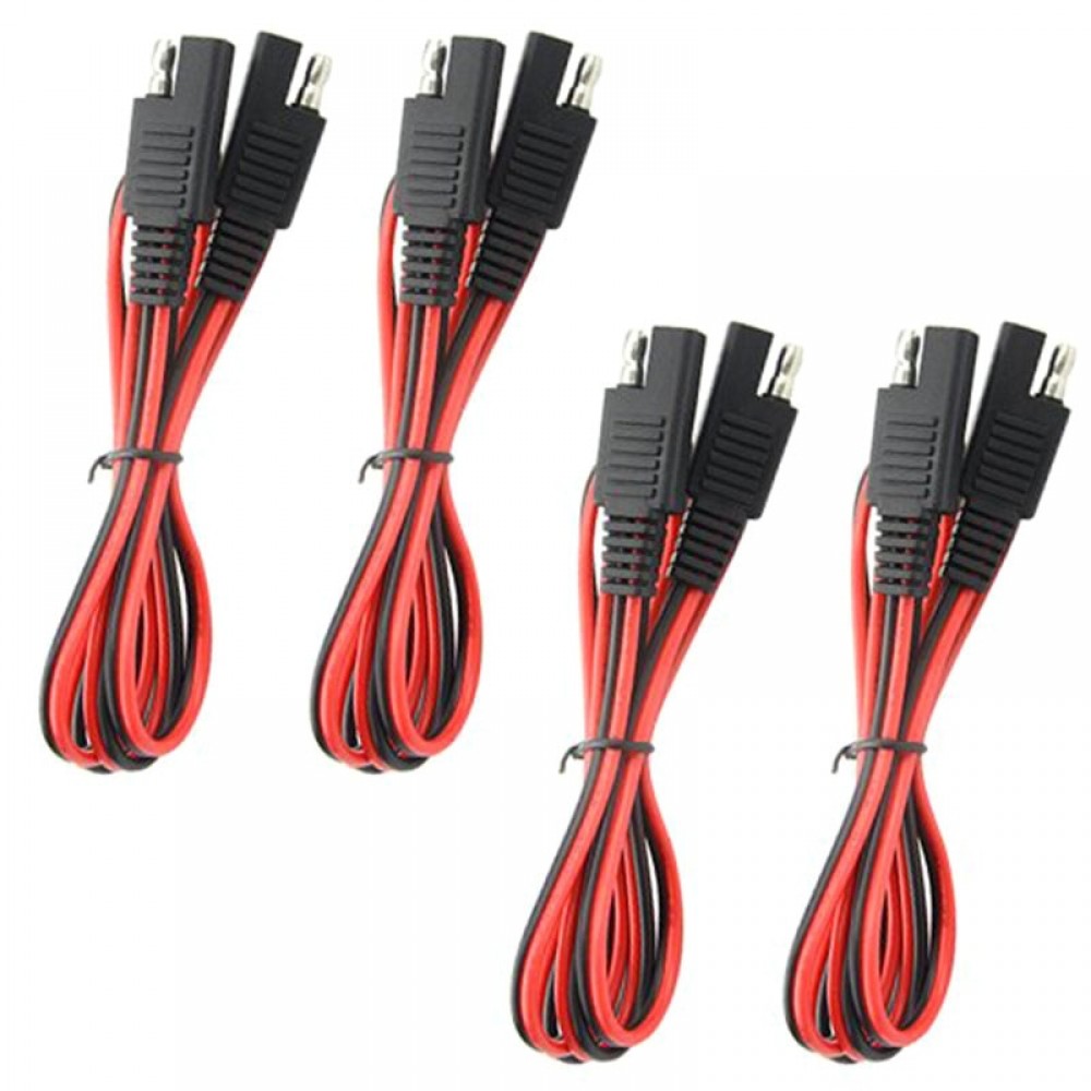 4pcs SAE to SAE Extension Cable Wire Quick Disconnect Connector For Car Motorcycle Car Styling