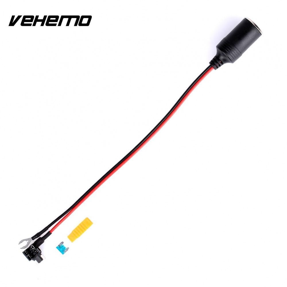 Vehemo DC 12V Cars Take Electricity Cigarette Lighter Seat Auto Parts Universal Safety Fuse Adapter Plug Socket Motorcycles