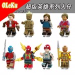 Marvel Super Heroes SpiderMan Wong Nebula Avengers Peter Parker Okoye Winter Soldier Models Building Blocks BrickS Toys Figures