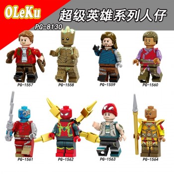 Marvel Super Heroes SpiderMan Wong Nebula Avengers Peter Parker Okoye Winter Soldier Models Building Blocks BrickS Toys Figures