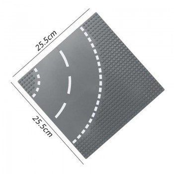 City Road Street Baseplate Straight Crossroad Curve DIY Building Blocks Sets Compatible LegoINGs Parts Base Plate Bricks Toys