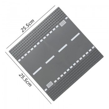 City Road Street Baseplate Straight Crossroad Curve DIY Building Blocks Sets Compatible LegoINGs Parts Base Plate Bricks Toys