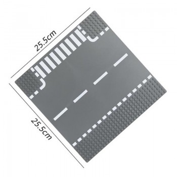 City Road Street Baseplate Straight Crossroad Curve DIY Building Blocks Sets Compatible LegoINGs Parts Base Plate Bricks Toys