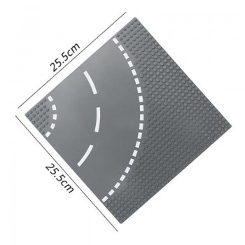 City Road Street Baseplate Straight Crossroad Curve DIY Building Blocks Sets Compatible LegoINGs Parts Base Plate Bricks Toys