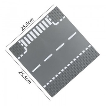 City Road Street Baseplate Straight Crossroad Curve DIY Building Blocks Sets Compatible LegoINGs Parts Base Plate Bricks Toys