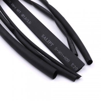 High Quality 6Pcs/Lot 2:1 Black 100cm Heat Shrink Tubing Tube 2mm 3mm 4mm 5mm 6mm 7mm Car Electrical Insulation Cable Kit