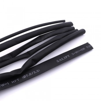 High Quality 6Pcs/Lot 2:1 Black 100cm Heat Shrink Tubing Tube 2mm 3mm 4mm 5mm 6mm 7mm Car Electrical Insulation Cable Kit