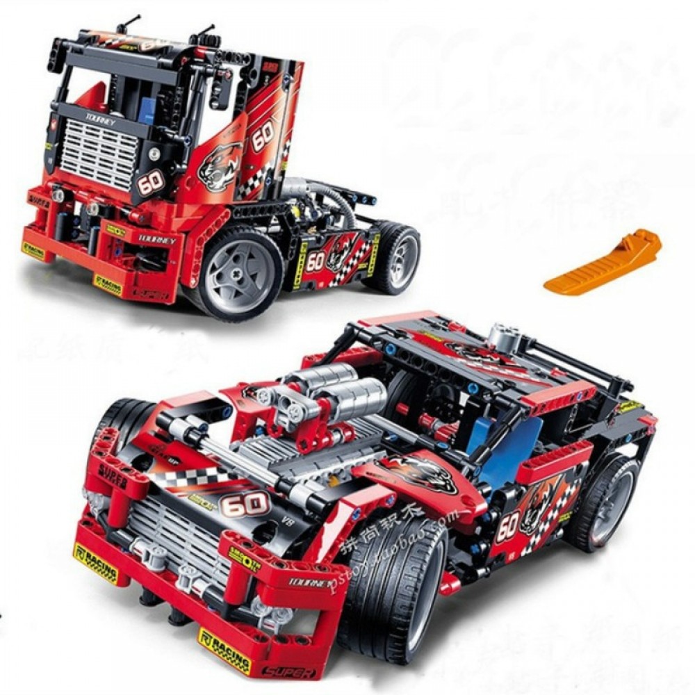 Race Truck Car 2 In 1 Transformable Model Building Block Sets Decool 3360 DIY Toys Compatible With Legoe  toys for children