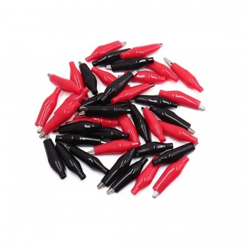 uxcell 40pcs Rubber Covered Vehicle Car Battery Insulated Test Clamps Alligator Clips