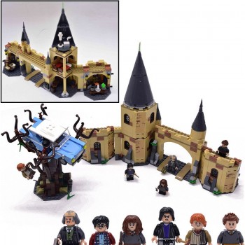 Harri Potter Hogwarts Castle Express Train Building Blocks House Mini Bricks Figures Toys For Children Fantastic Beasts legoings