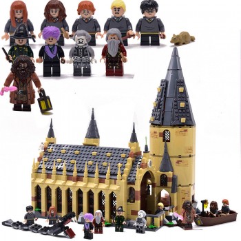 Harri Potter Hogwarts Castle Express Train Building Blocks House Mini Bricks Figures Toys For Children Fantastic Beasts legoings