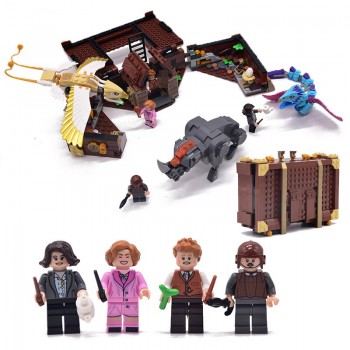 Harri Potter Hogwarts Castle Express Train Building Blocks House Mini Bricks Figures Toys For Children Fantastic Beasts legoings
