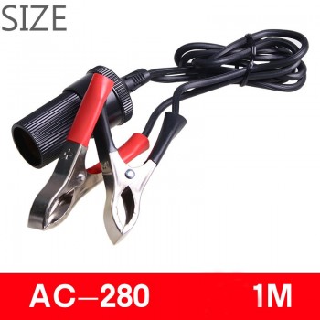 ZD 1PC Crocodile Clip Cigarette lighter conversion socket For Peugeot 206 207 307 Hyundai solaris tucson Fiat 500 accessories