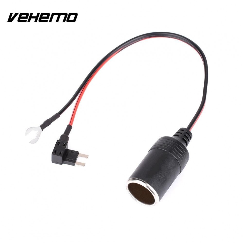 Vehemo DC 12V Cigarette Lighter Seat Safety Adapter Plug Socket Outdoors Take Electricity for Motorcycles Fuse Auto Parts