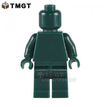 TMGT Single Sale Legoings Figures Blank Unprinted Pure Color The Childrens Designer Kid DIY Custom Building Blocks Toys