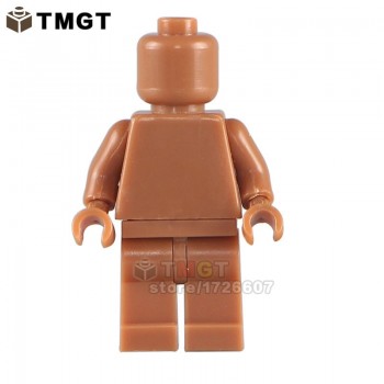 TMGT Single Sale Legoings Figures Blank Unprinted Pure Color The Childrens Designer Kid DIY Custom Building Blocks Toys