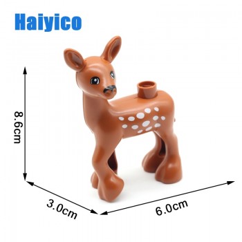 Animal Zoo Original Big Building Blocks Classic Accessories Compatible with Duplo Figure Set Bricks Children Baby Toys DIY Gift