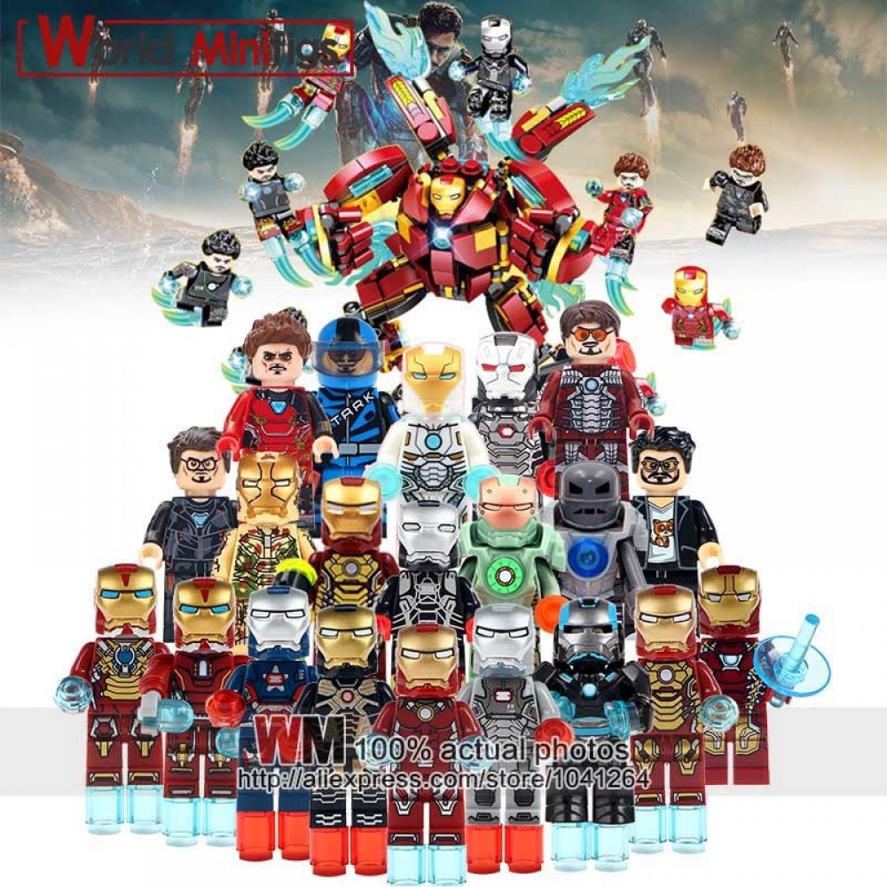 Single Legoings 0246 DE-Mark33 Iron Man Super Hero The Avengers Ironman Building Blocks Mini-block Toys Children Gift
