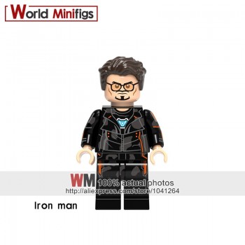 Single Legoings 0246 DE-Mark33 Iron Man Super Hero The Avengers Ironman Building Blocks Mini-block Toys Children Gift