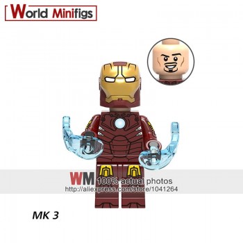 Single Legoings 0246 DE-Mark33 Iron Man Super Hero The Avengers Ironman Building Blocks Mini-block Toys Children Gift