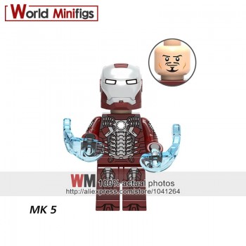 Single Legoings 0246 DE-Mark33 Iron Man Super Hero The Avengers Ironman Building Blocks Mini-block Toys Children Gift