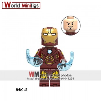 Single Legoings 0246 DE-Mark33 Iron Man Super Hero The Avengers Ironman Building Blocks Mini-block Toys Children Gift