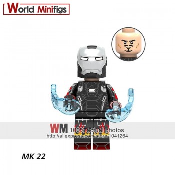 Single Legoings 0246 DE-Mark33 Iron Man Super Hero The Avengers Ironman Building Blocks Mini-block Toys Children Gift