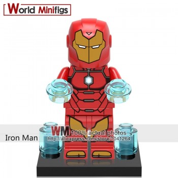 Single Legoings 0246 DE-Mark33 Iron Man Super Hero The Avengers Ironman Building Blocks Mini-block Toys Children Gift