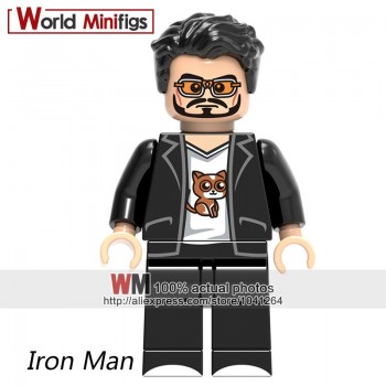 Single Legoings 0246 DE-Mark33 Iron Man Super Hero The Avengers Ironman Building Blocks Mini-block Toys Children Gift