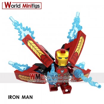 Single Legoings 0246 DE-Mark33 Iron Man Super Hero The Avengers Ironman Building Blocks Mini-block Toys Children Gift