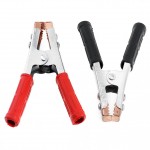 2 Pcs 130mm Iron Galvanizing Car Batteries Alligator Clips with Soft Silica Gel Insulated Jacket Voltage Tester