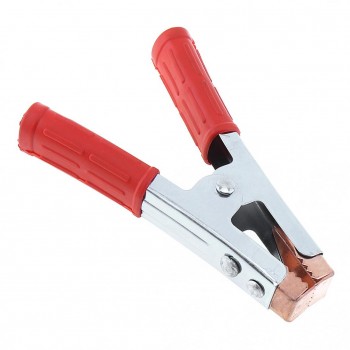 2 Pcs 130mm Iron Galvanizing Car Batteries Alligator Clips with Soft Silica Gel Insulated Jacket Voltage Tester
