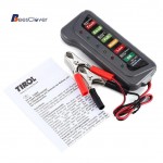 BEESCLOVER  6 LED Lights Display Digital Battery Alternator Tester For Car Motorcycle Trucks for 12V lead acid batterie r30