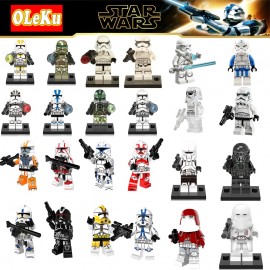 For Legoing star wars Last Jedi Imperial Army Military Clone Trooper Stormtrooper building blocks STARWARS toys Hot sale FigureS