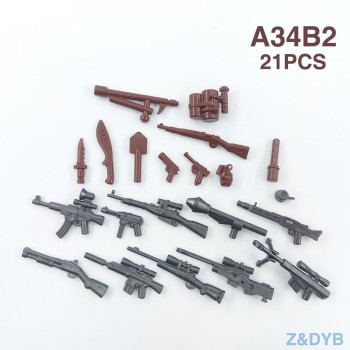 Single Sale Soldiers Commandos Army Weapons Military Figures Guns WW2 Model Building Block Brick Legoed Educational Children Toy
